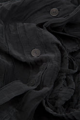 Short Crinkled Black Silk Jacket 5