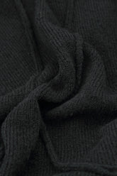 Short Loose Black Wool Cardigan 5