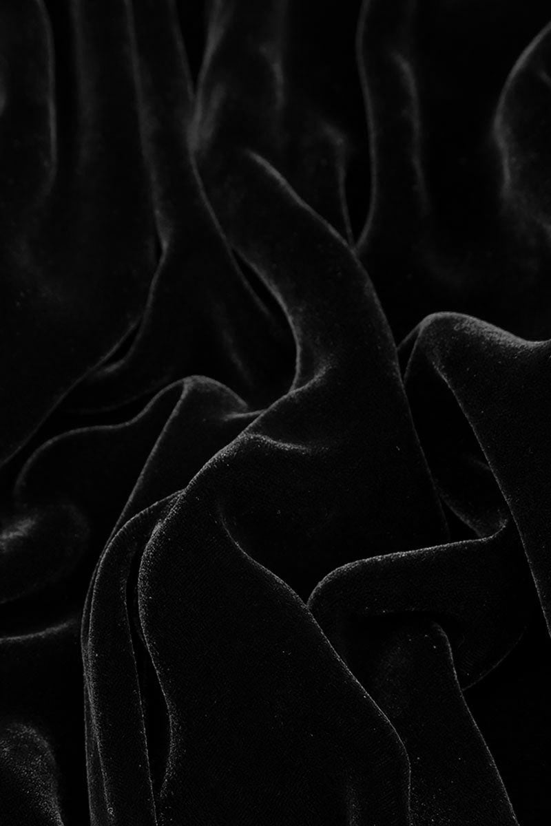 Sleeveless Black Silk Velvet Dress 6