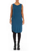 Sleeveless Blue Viscose Angora Dress 1