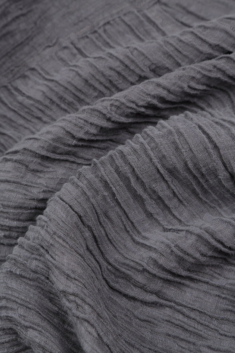 Straight Crinkled Iron Silk Trousers 4