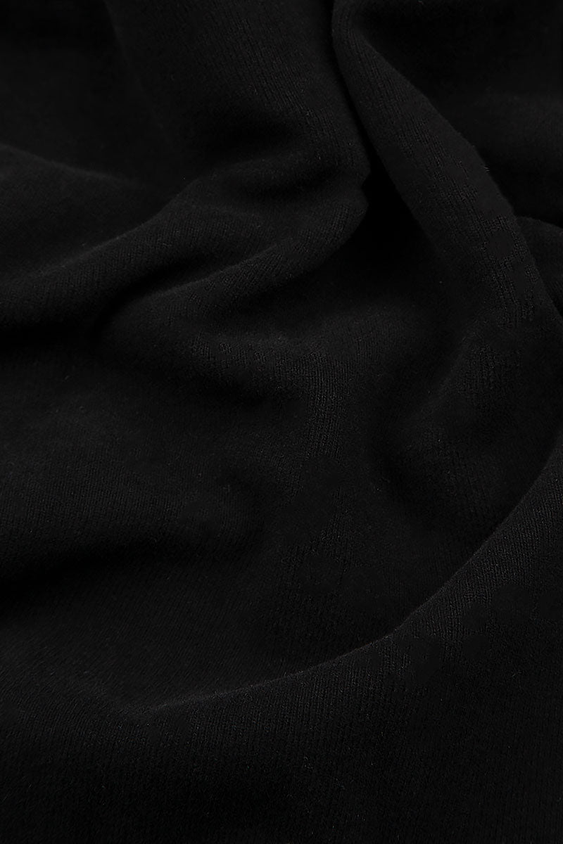 Trapeze Black Cotton Jersey Jacket 6