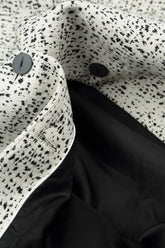 Wide Collar Dotty Wool Swing Coat 5