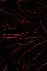 Baggy Loose Burgundy Silk Velvet Trousers 4