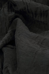 Balloon Crinkled Black Silk Linen Jacket 6