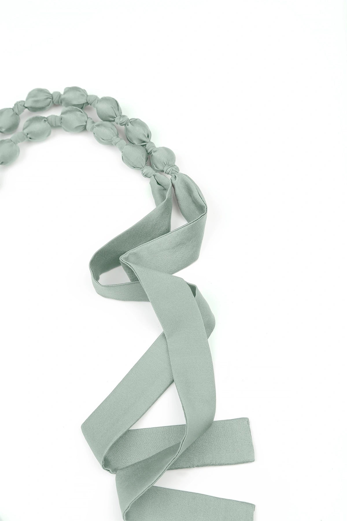 Mint Silk Fine Bead Necklace