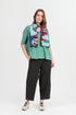 A-Line Two Pockets Mint Linen Jumper 1