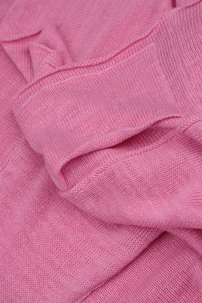 A-Line Two Pockets Taffy Pink Linen Jumper