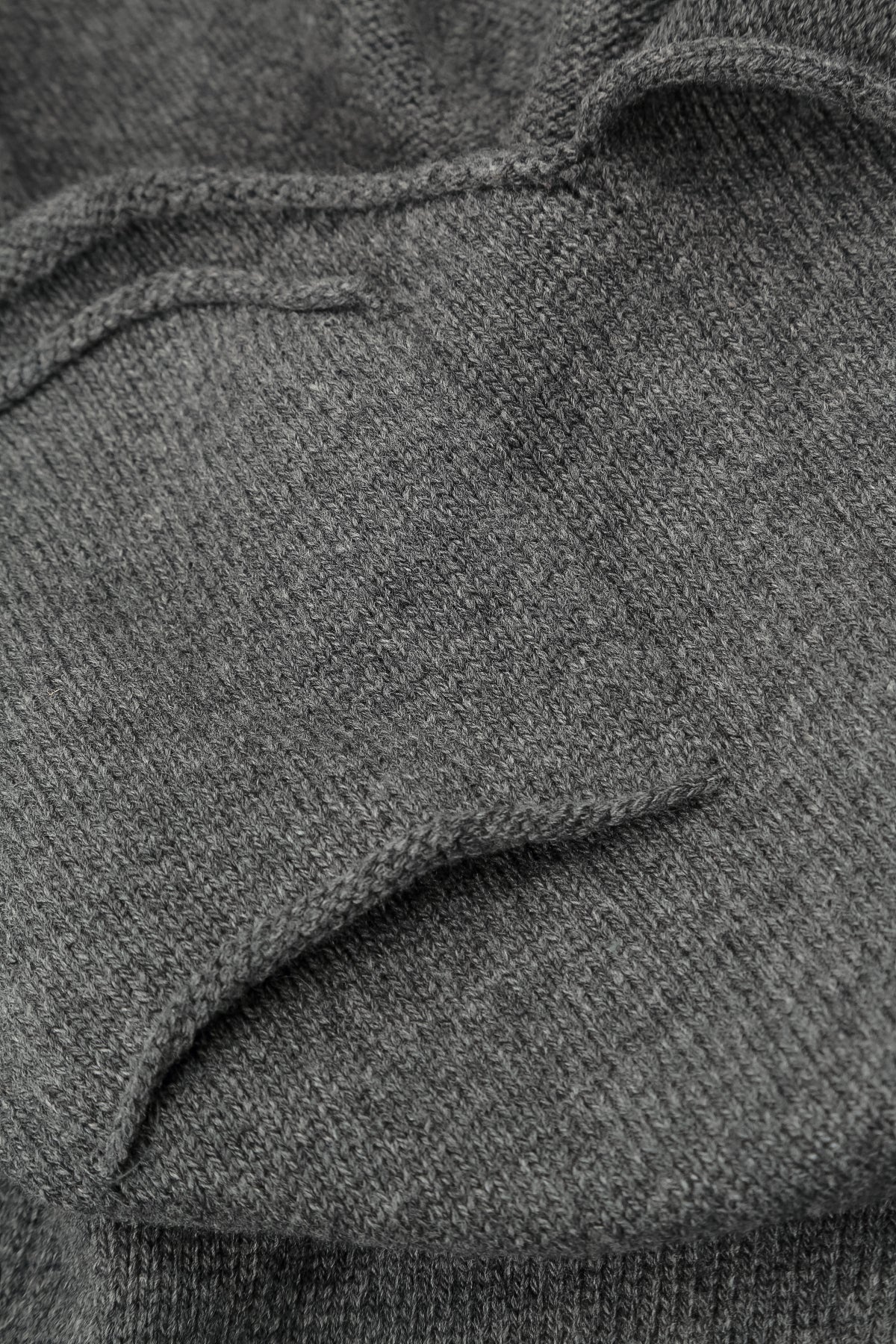 Two Pockets Grey Merino Wool Cardigan 6