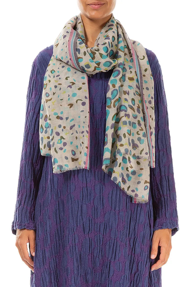 Abstract Pebble Silk Scarf