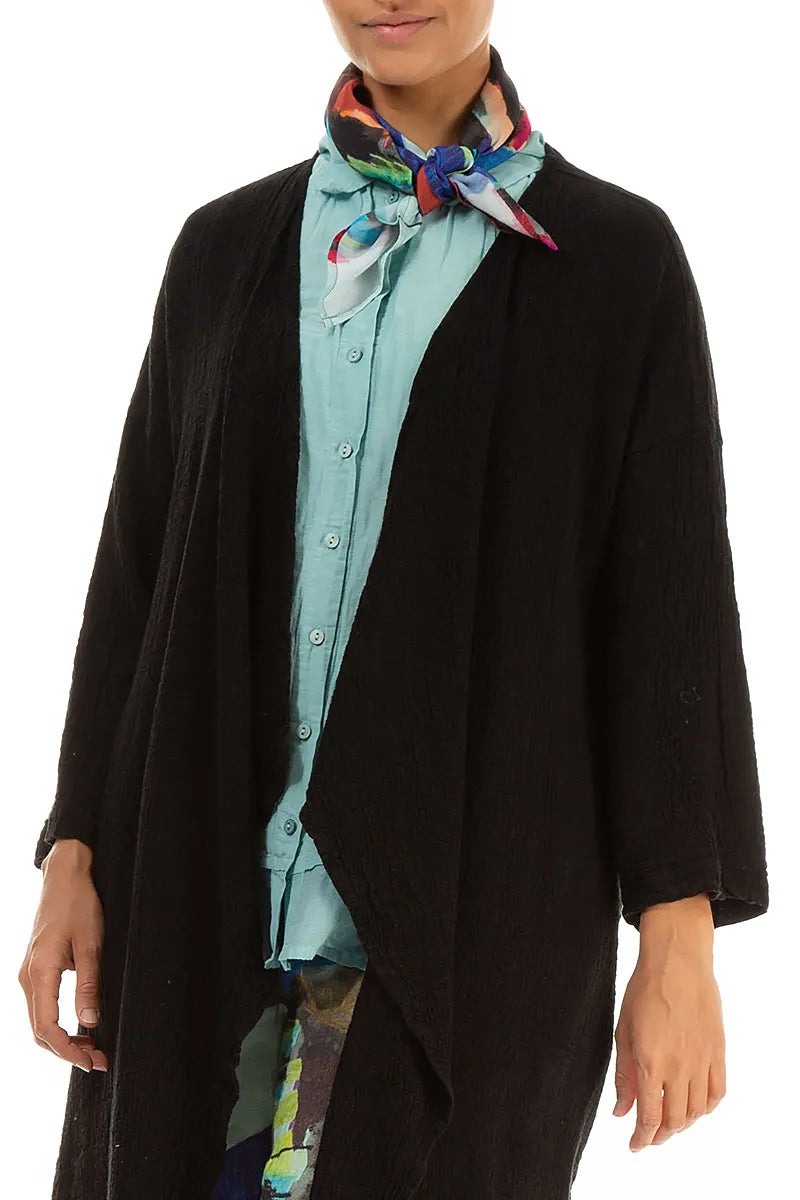 Abstract Silk Bamboo Square Scarf 3