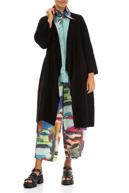 Abstract Silk Bamboo Square Scarf 2