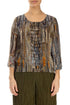 Abstract Woodland Pintuck Silk Blouse 1