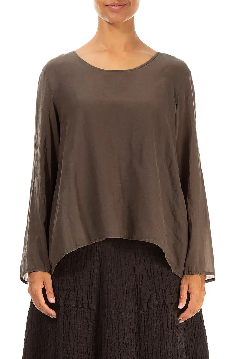 Aged Copper Silk Cotton Blouse 1