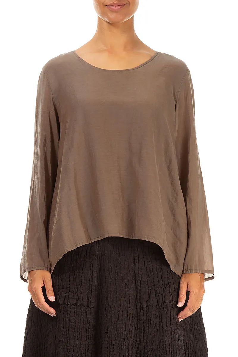 Aged Copper Silk Cotton Blouse