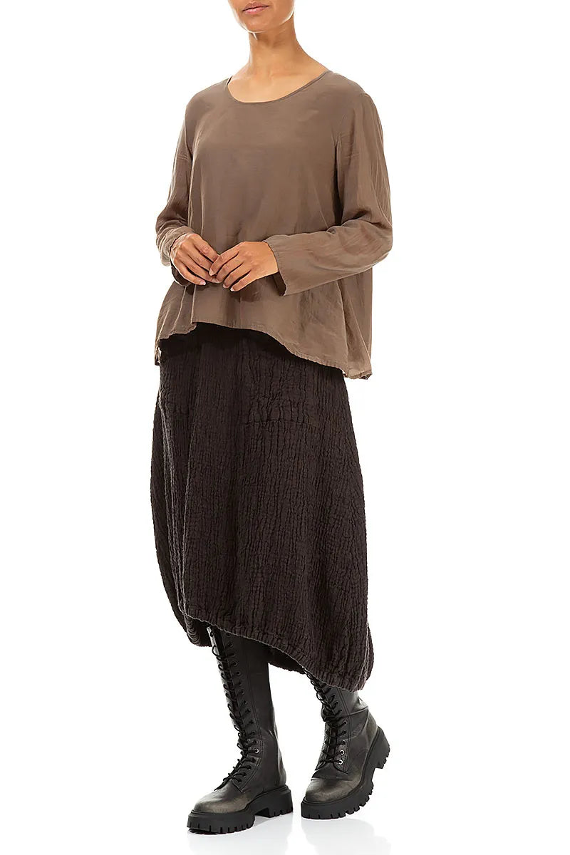 Aged Copper Silk Cotton Blouse
