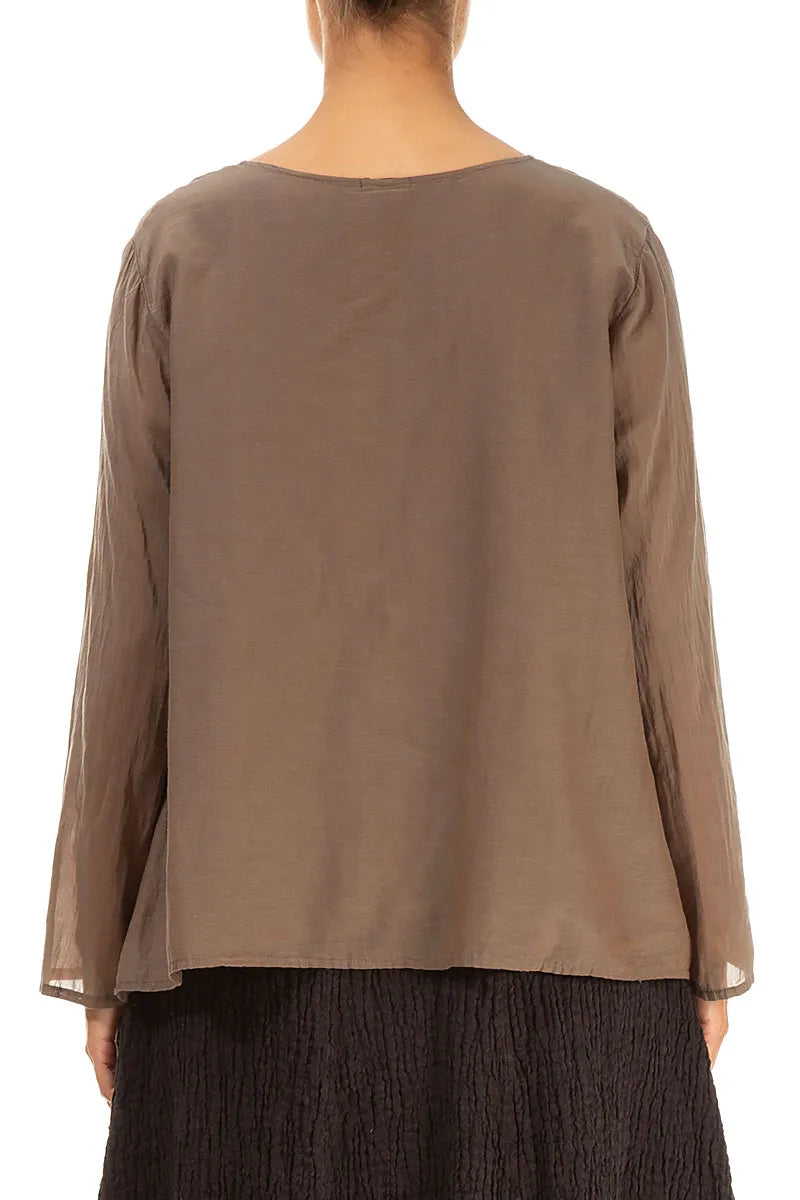 Aged Copper Silk Cotton Blouse
