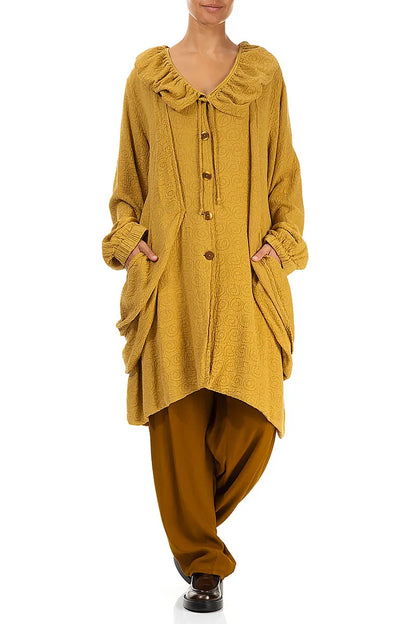 Amber Patterned Silk Cotton Jacket 4