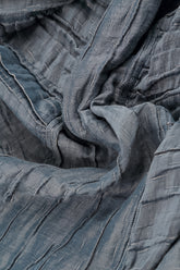 Anthracite Crinkled Silk Linen Tunic 5