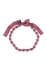 Antique Ruby Silk Bead Necklace 4