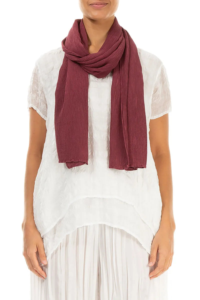 Antique Ruby Silk Viscose Scarf 1