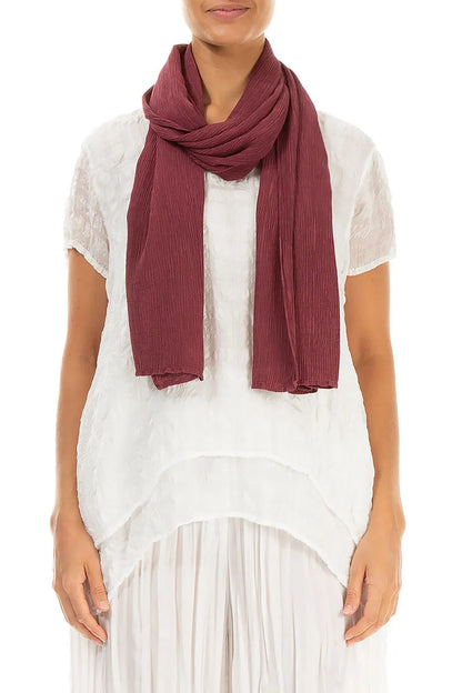 Antique Ruby Silk Viscose Scarf 1