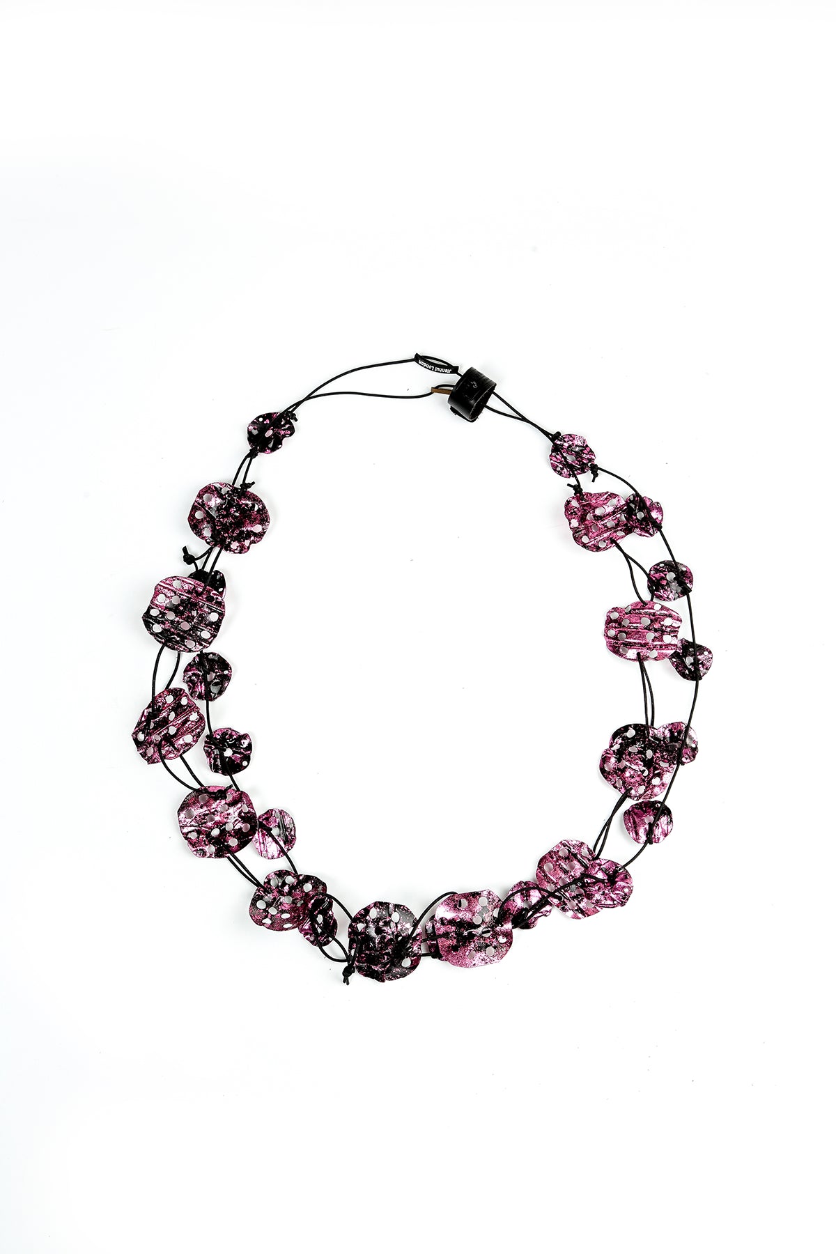 Mauve Taupe Lotus Root Necklace 4