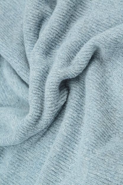 Silver Blue Knitted Wool Beret