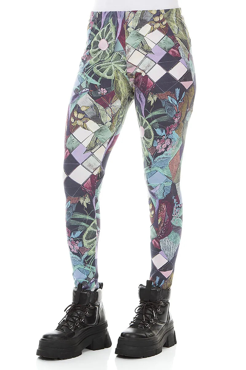Art Mosaic Cotton Leggings 3