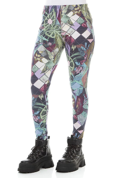 Art Mosaic Cotton Leggings