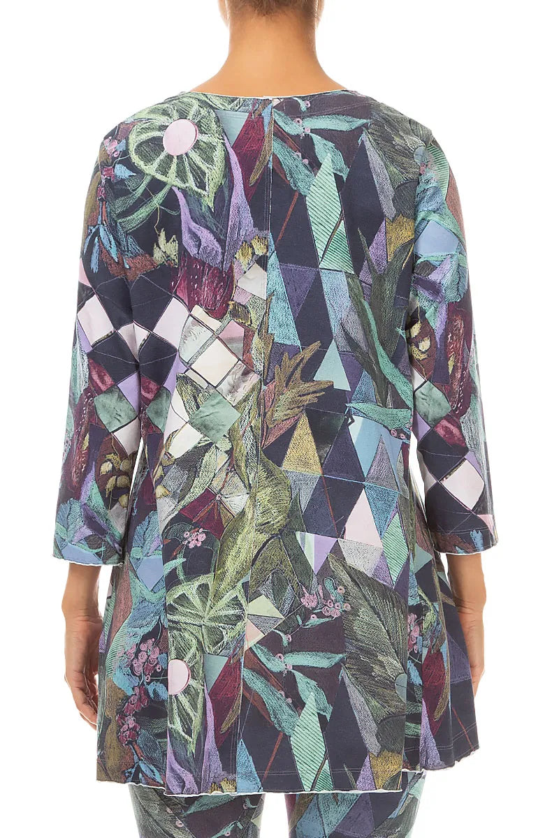 Art Mosaic Cotton Tunic Top 2