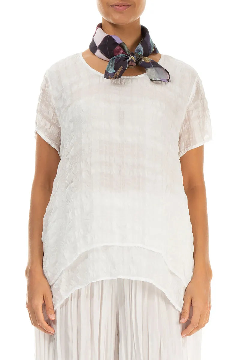 Art Mosaic Silk Bamboo Square Scarf 1