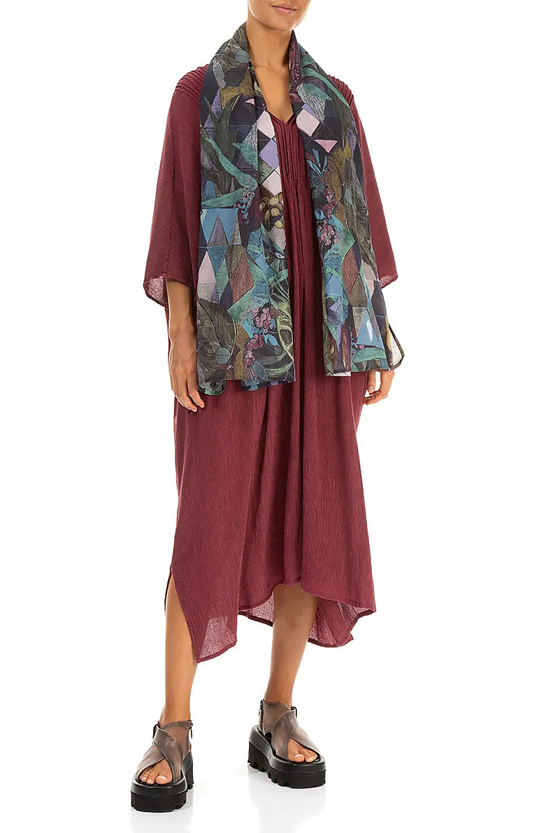 Art Mosaic Silk Cotton Scarf