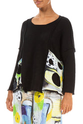 Artmaze Decor Black Linen Jumper 3