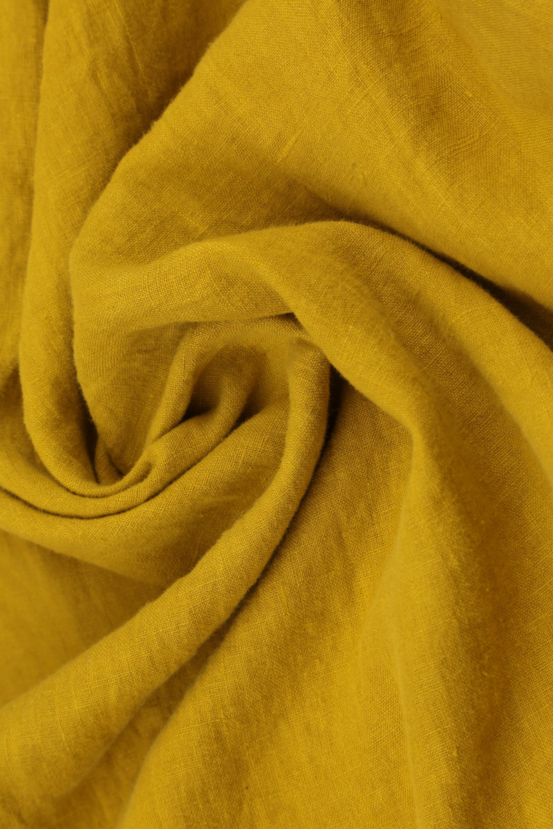 Asymmetric Golden Lime Linen Tunic 5