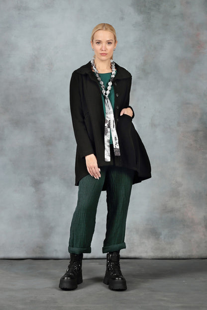Asymmetric Hem Emerald Cotton Blouse 6
