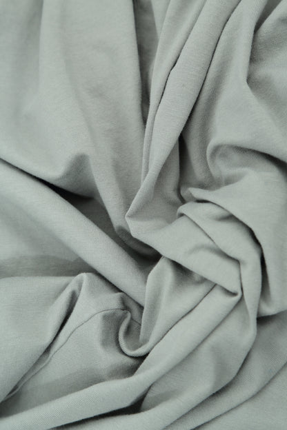 Asymmetric Hem Sage Cotton Blouse 5