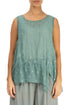 Asymmetric Pistachio Dotty Silk Top 1
