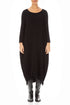 Asymmetrical Black Wool Dress 1