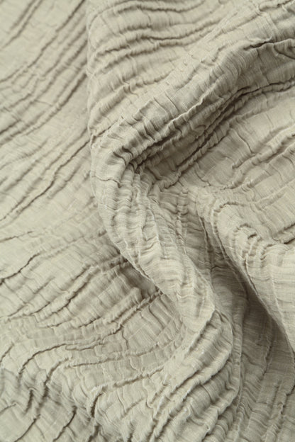 Asymmetrical Hem Crinkled Pearl Silk Blouse 5