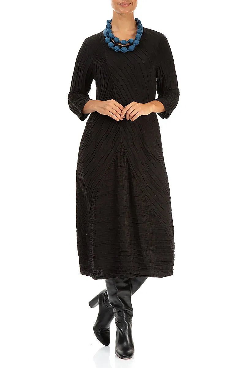 Azurblaue Halskette mit Seidenperlen