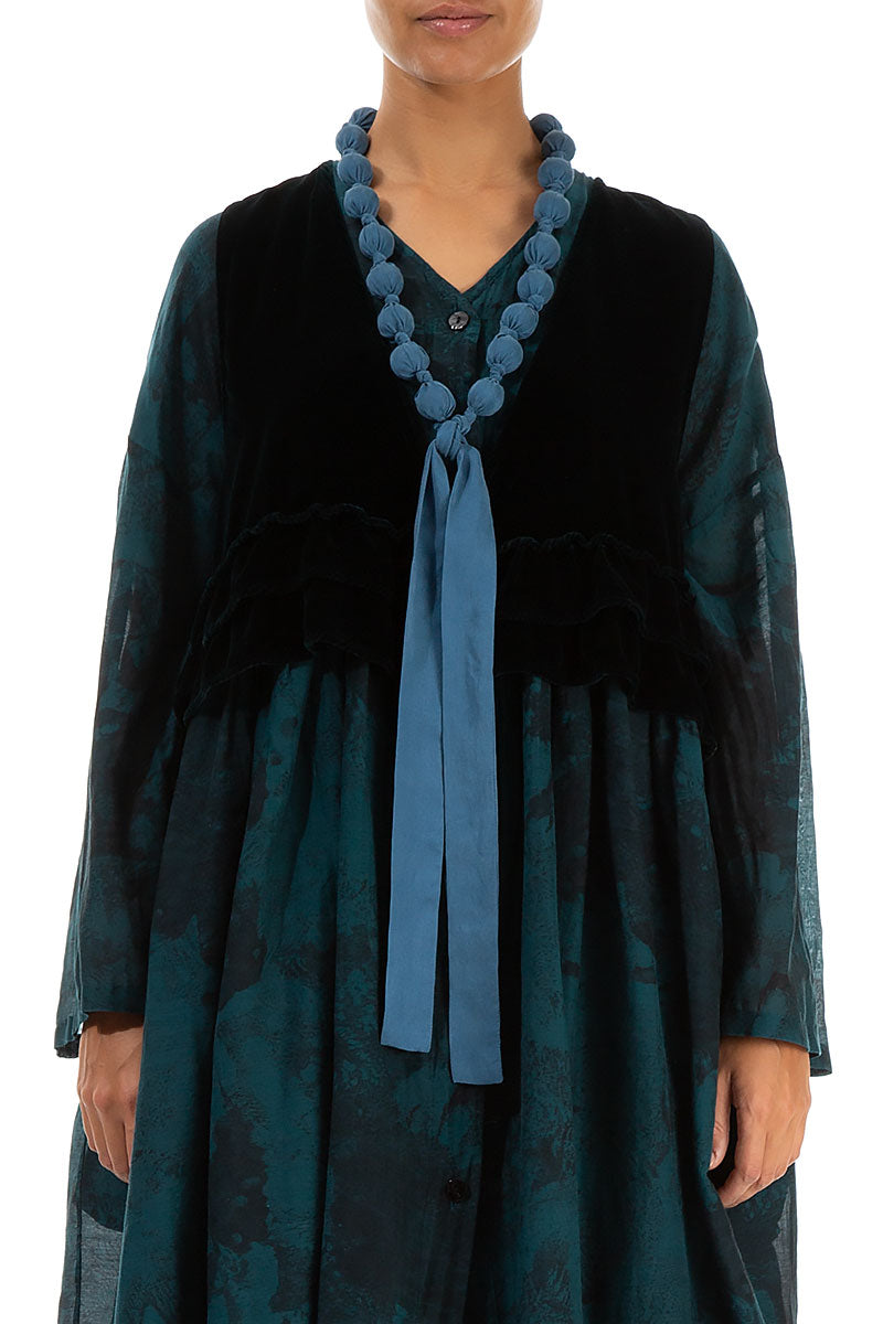 Azure Silk Bead Necklace 1