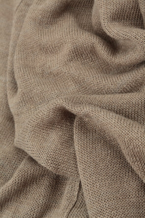 Hooded Beige Linen Cardigan 5