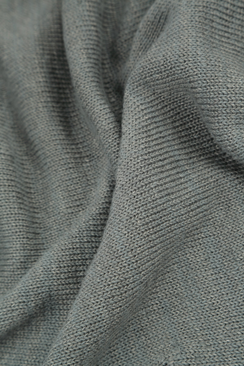 Buttoned Grey Sage Linen Cardigan 5