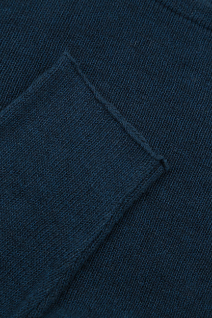 Pintuck Front Navy Linen Cardigan 5