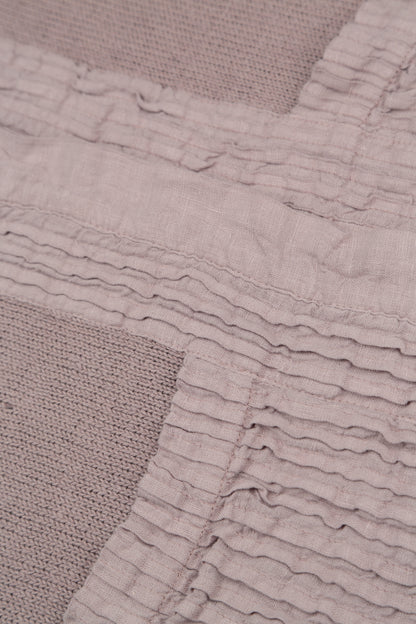 Pintuck Front Greige Linen Cardigan 5