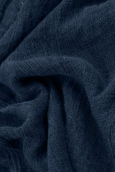 Back Pockets Azure Mélange Linen Trousers 4