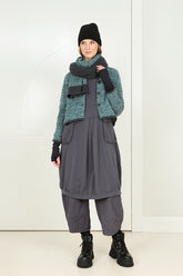 Back Pockets Graphite Cotton Trousers 7
