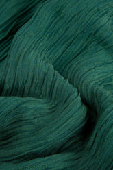 Baggy Crinkled Green Silk Trousers 5