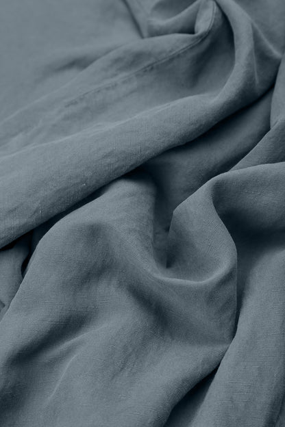 Baggy Graphite Silk Linen Trousers